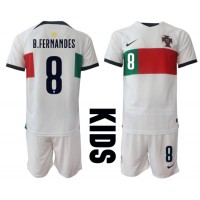 Dětský Fotbalový dres Portugalsko Bruno Fernandes #8 MS 2022 Venkovní Krátký Rukáv (+ trenýrky)
